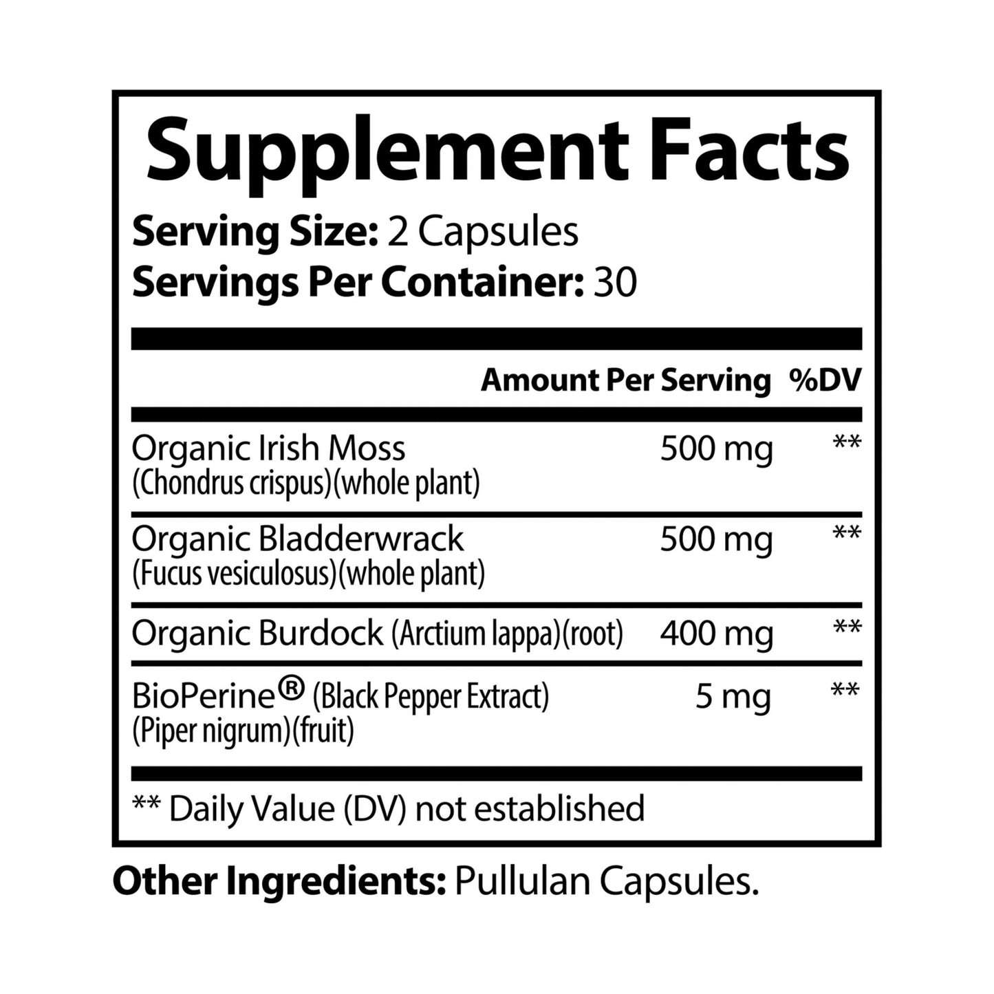 Sea Moss Supplement (60 Capsulez)