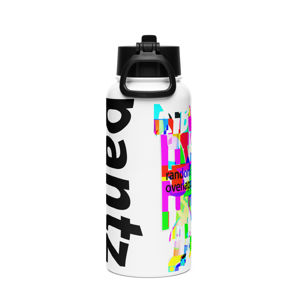 Stainless steel water bottle with a straw lid