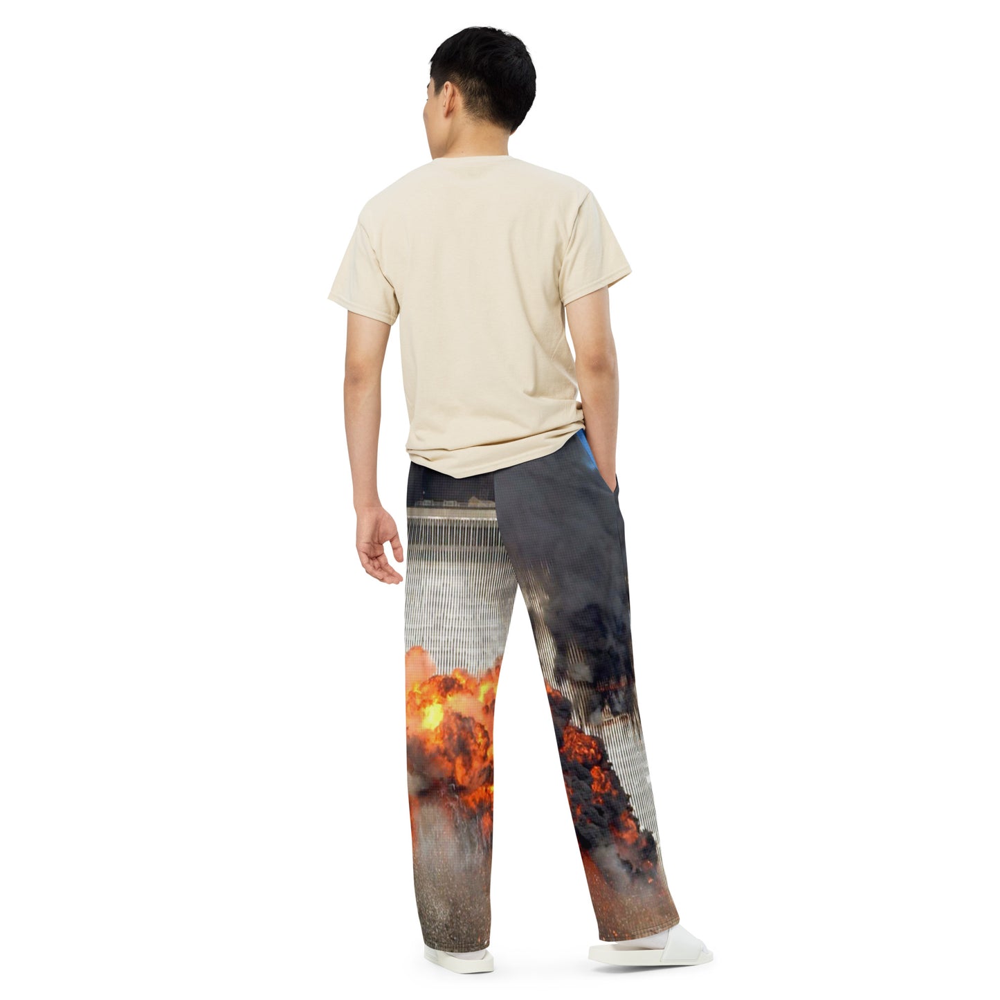 All-over print unisex wide-leg pants