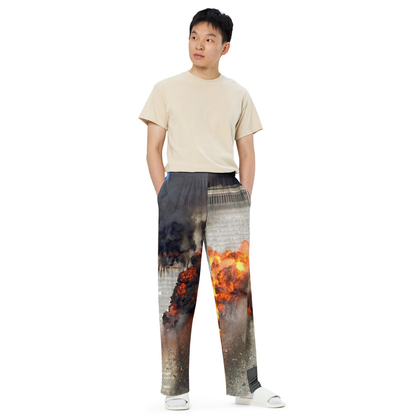 All-over print unisex wide-leg pants