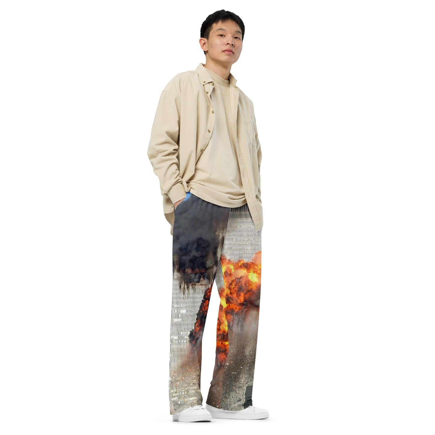All-over print unisex wide-leg pants