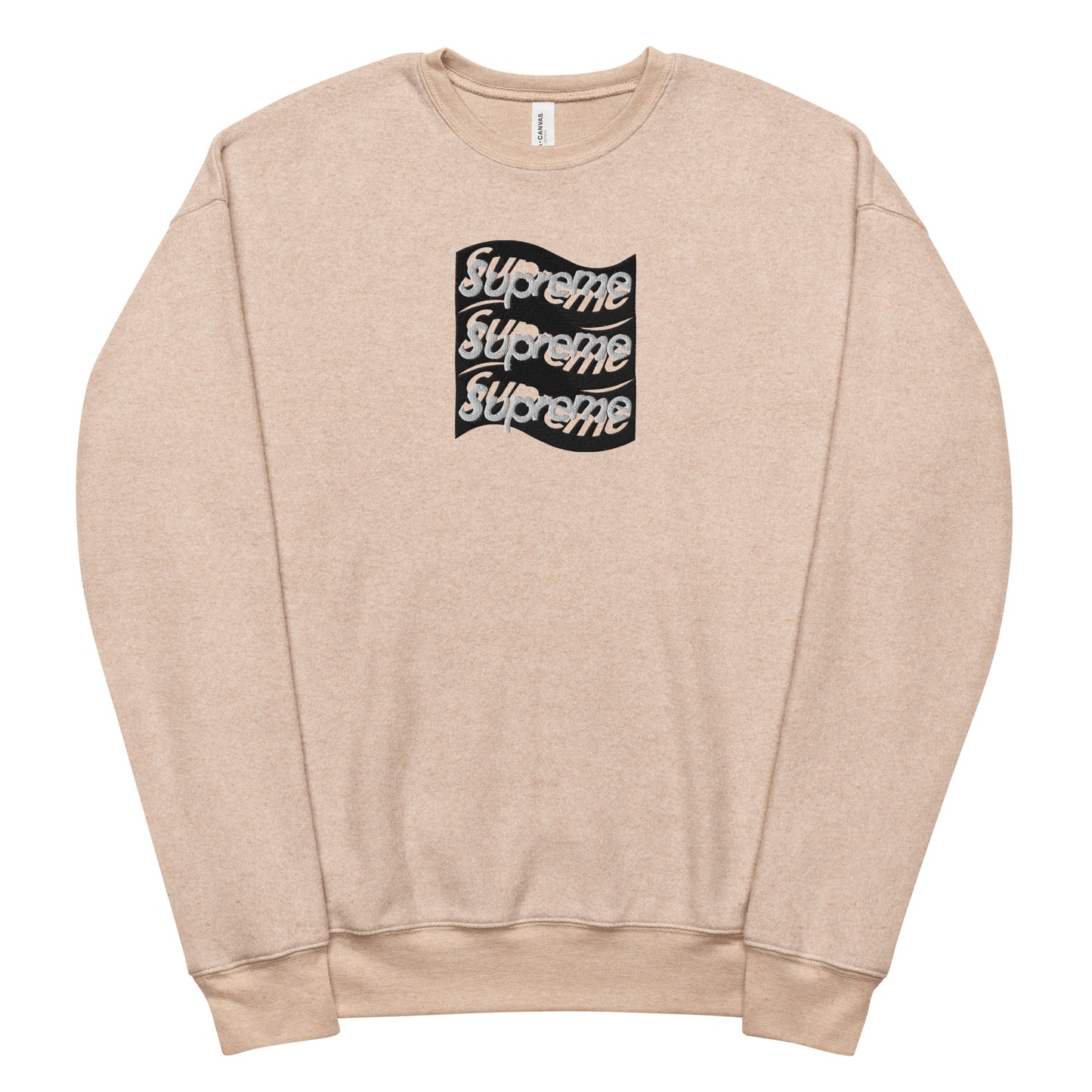 Unisex sueded fleece sweatshirt