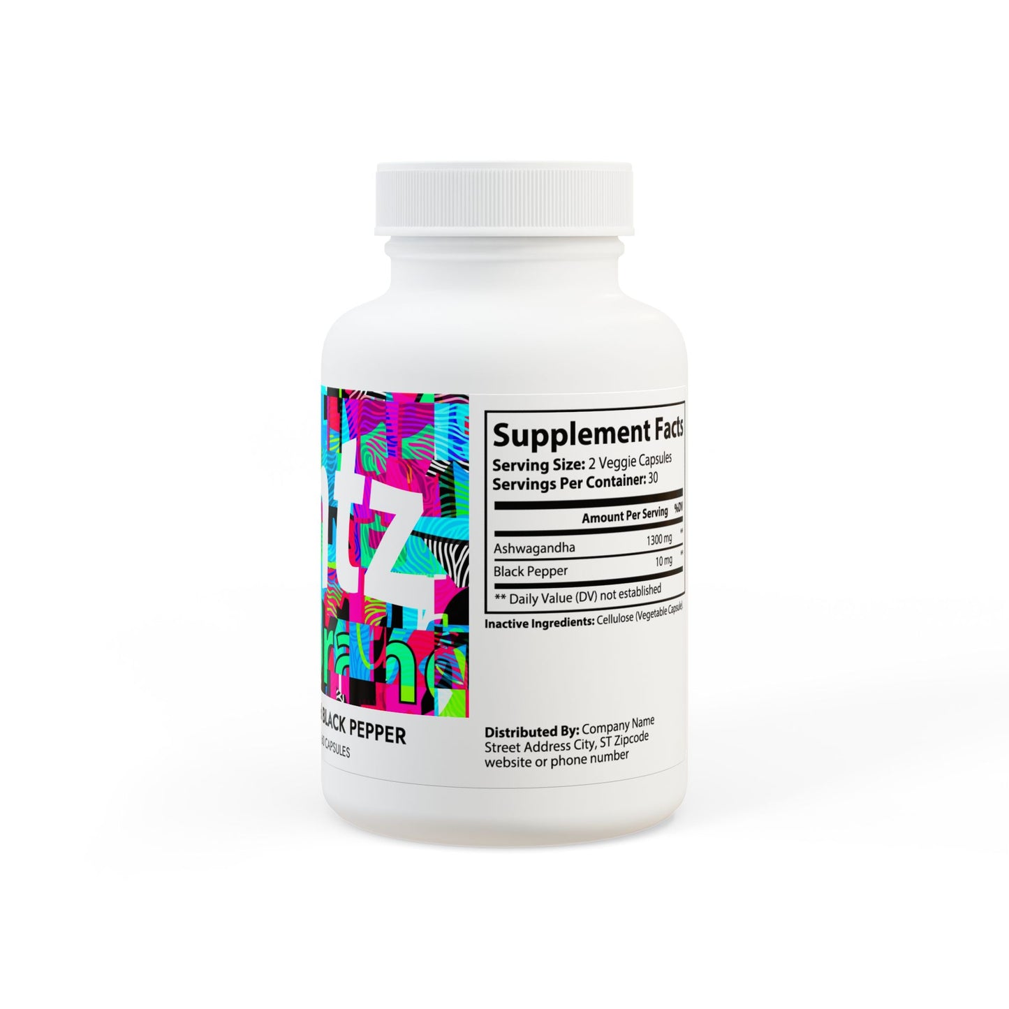 Ashwagandha and Black Pepper Supplement (60 capsules)