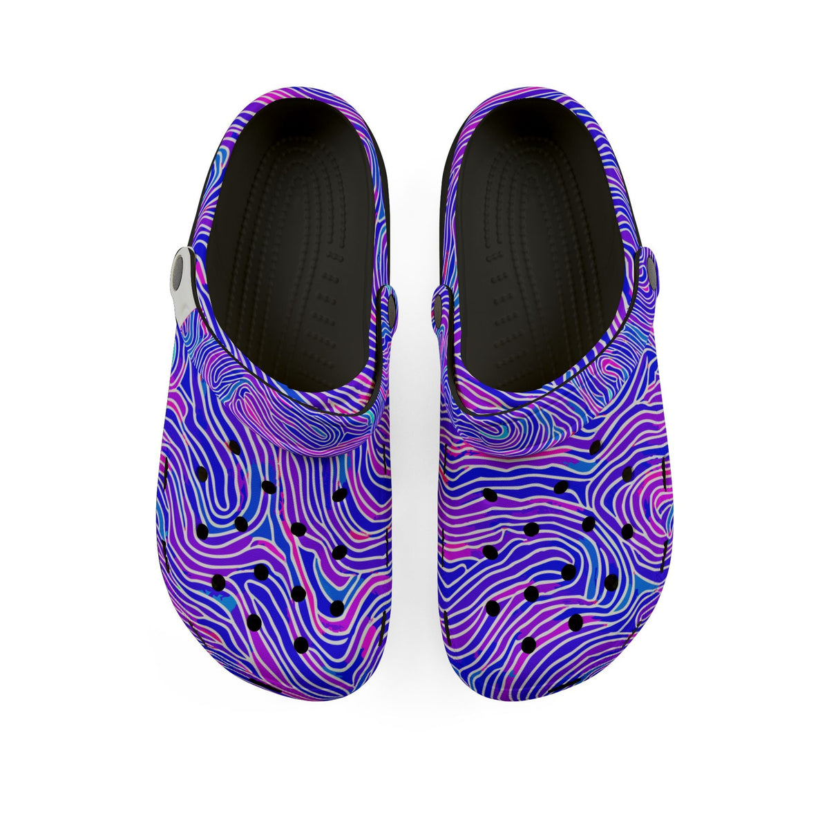 Psychedelic Purple Swirl CROCz Clogs - EVA Foam Shoes