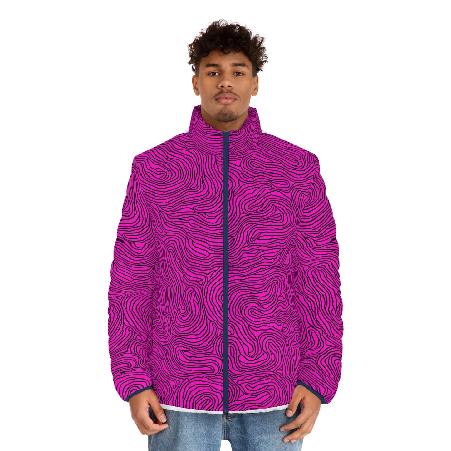 Men'z Puffer Jacket All-Over Print