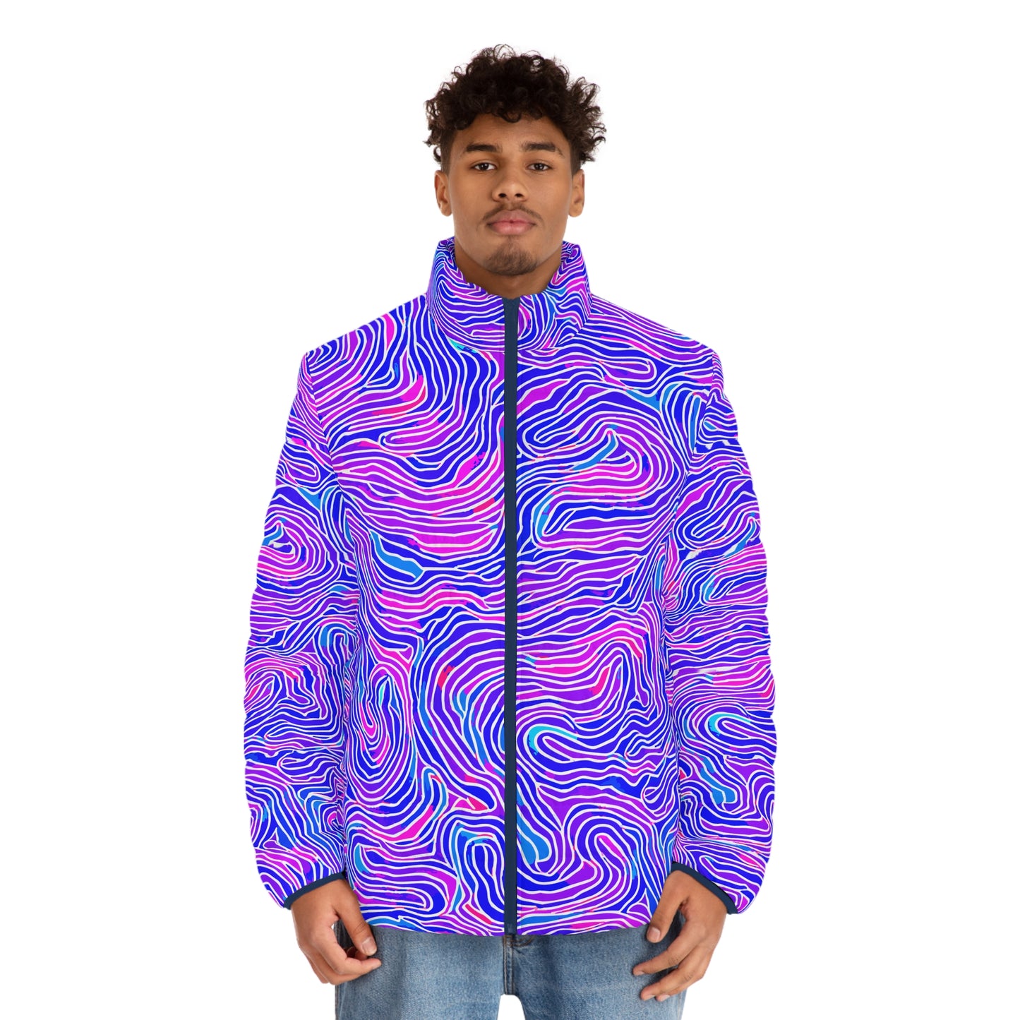 All-Over Print Puffer Jacket