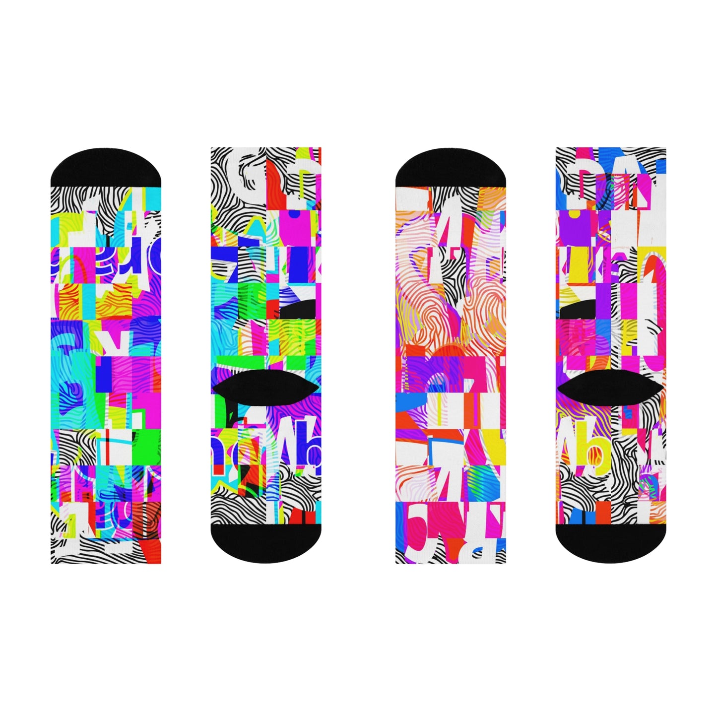 73% polyester, 18% nylon, 3% cotton, 6% spandex Cushioned Sockz 2