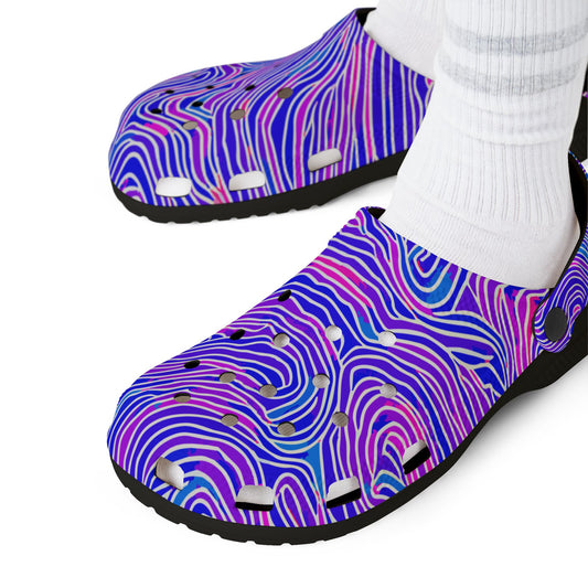 Psychedelic Purple Swirl CROCz Clogs - EVA Foam Shoes