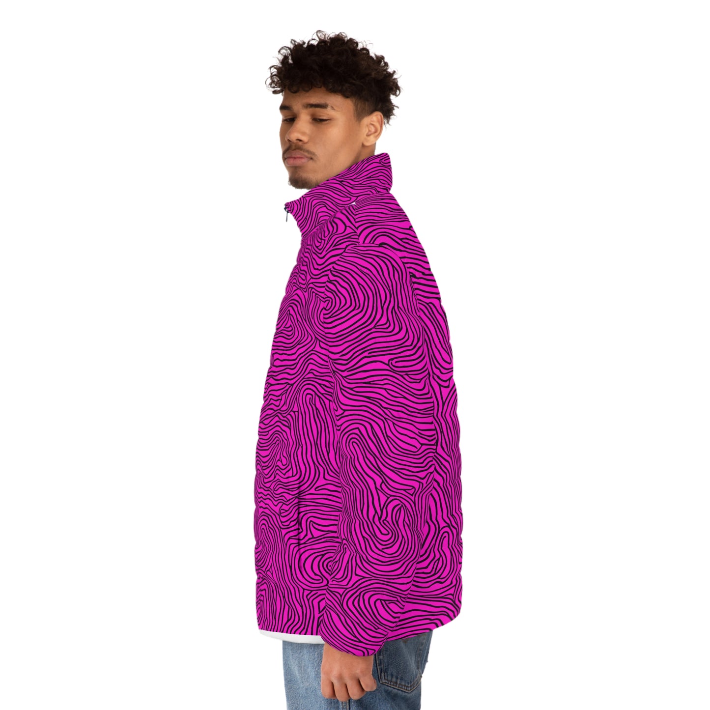 Men'z Puffer Jacket All-Over Print