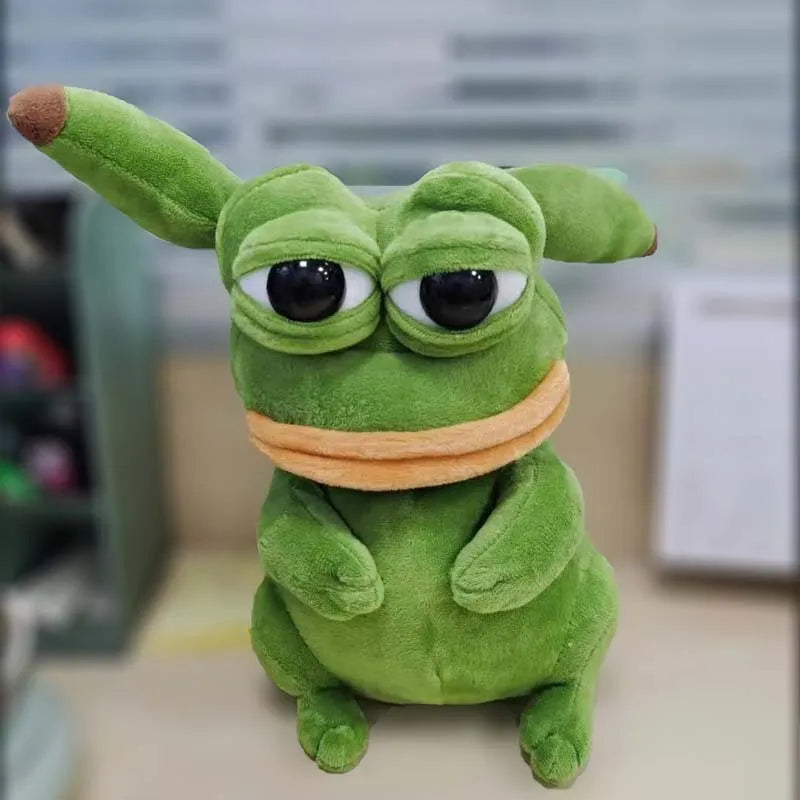 Pepechu Plush Toy Sad Frog Pepe Plush Doll 23cm