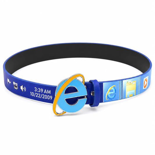 Dropshipped Y2K Internet Explorer Meme Belt 110cm