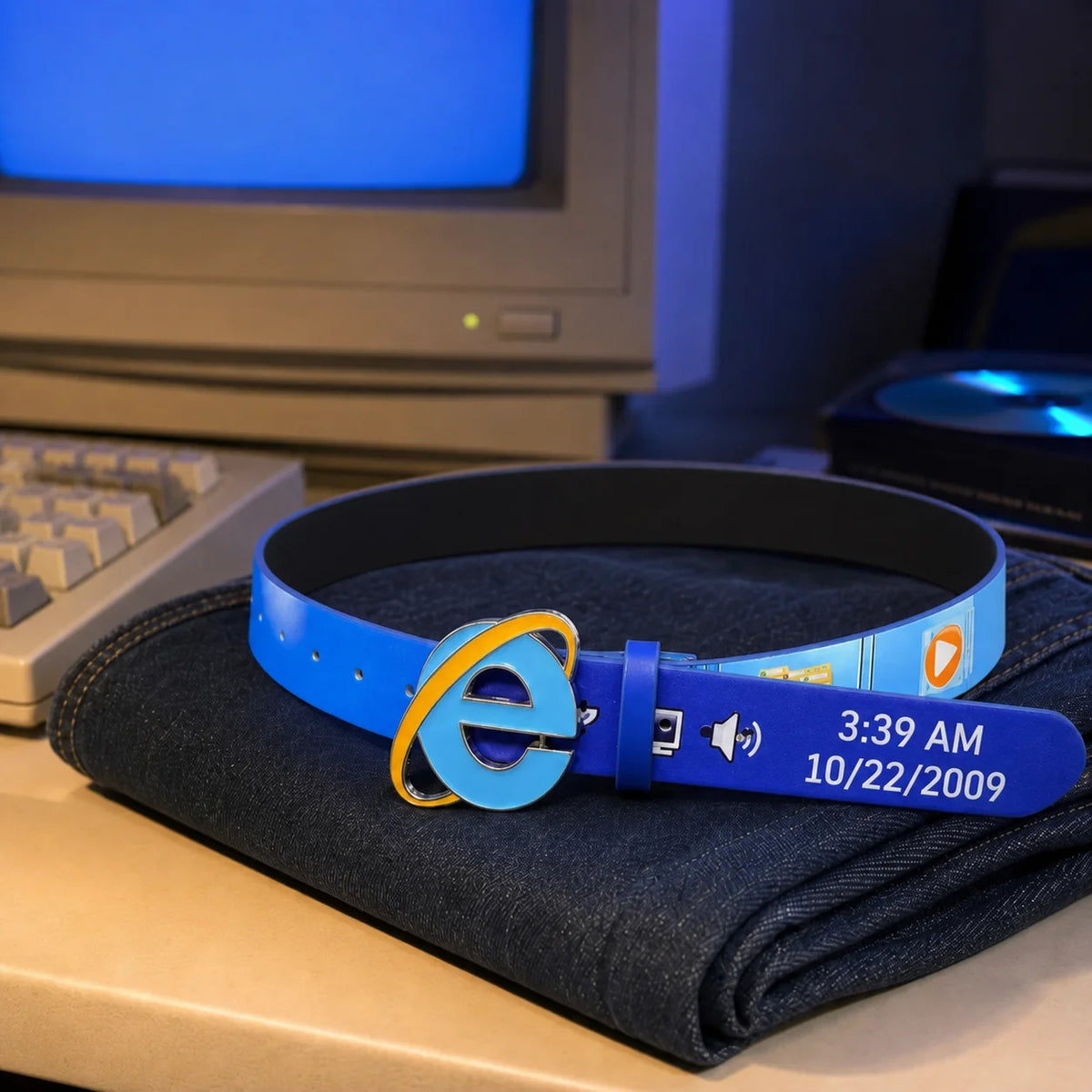 Dropshipped Y2K Internet Explorer Meme Belt 110cm