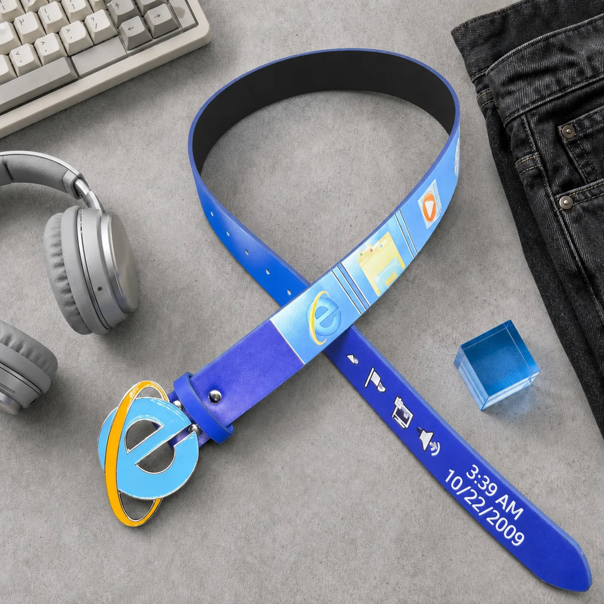 Dropshipped Y2K Internet Explorer Meme Belt 110cm