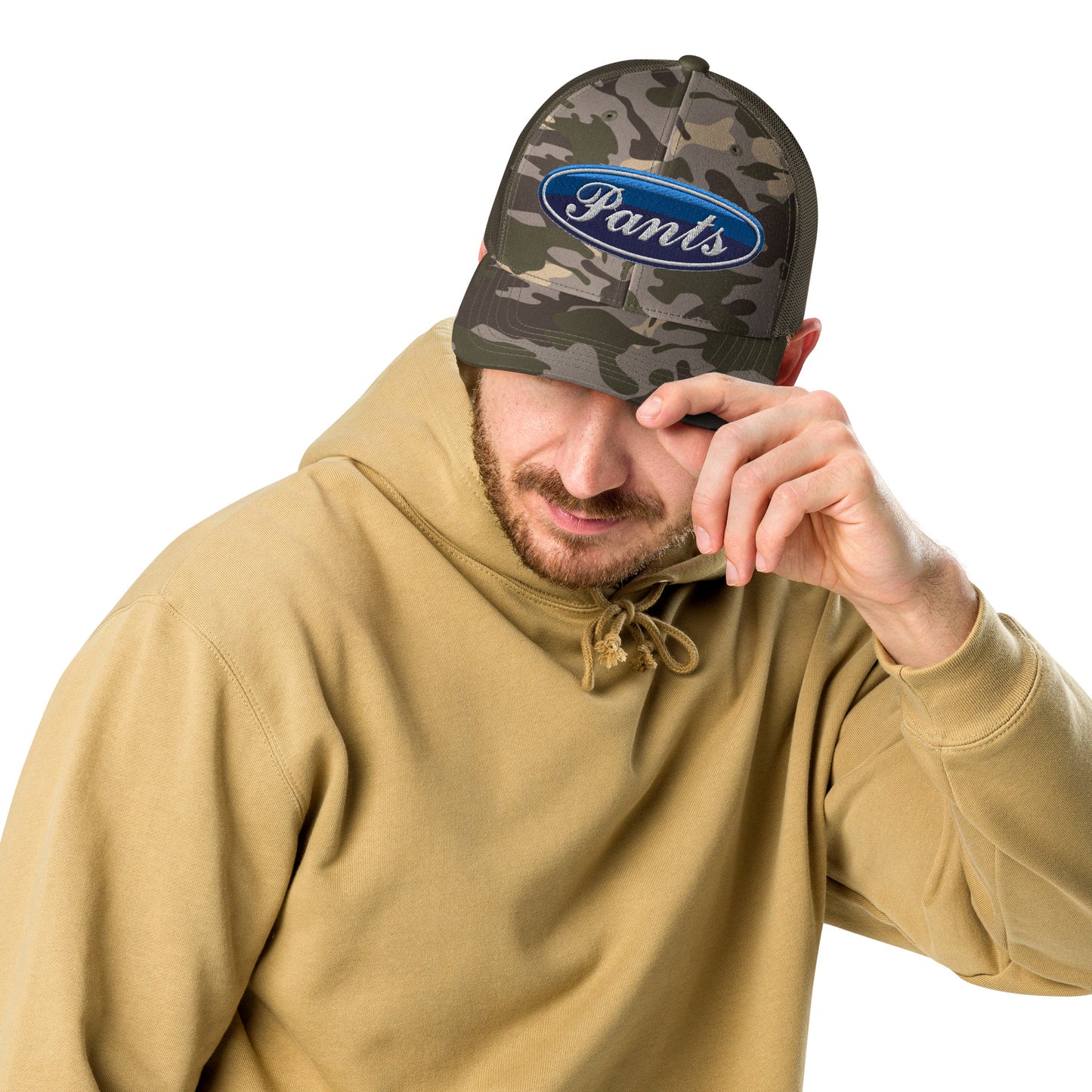 Camouflage trucker hat