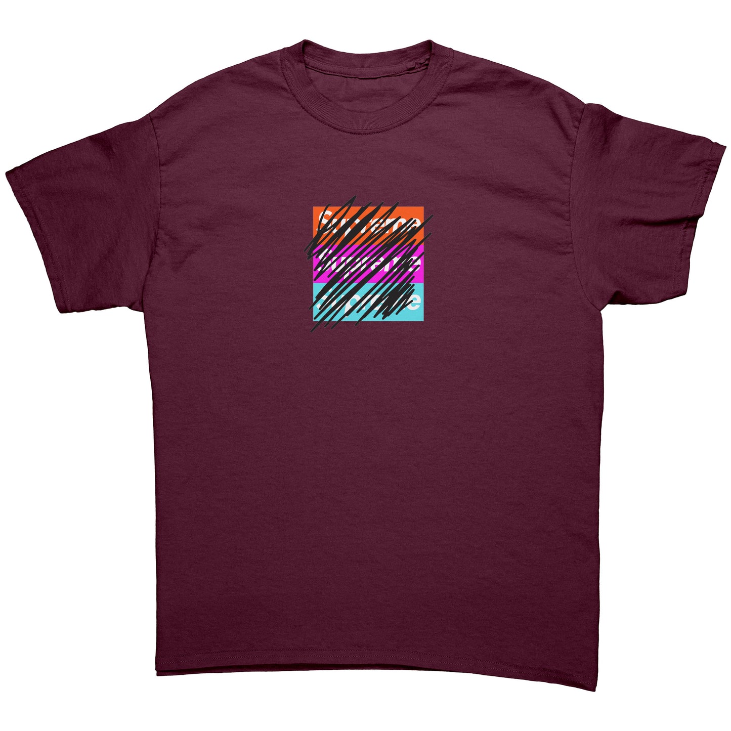 scribbled boh loho tee shirt 3