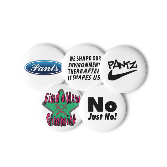 Set of pin buttons