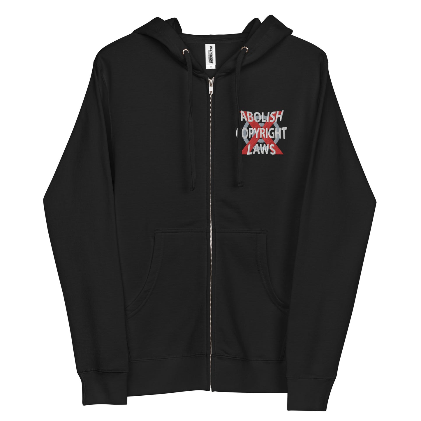 Unisex fleece zip up hoodie